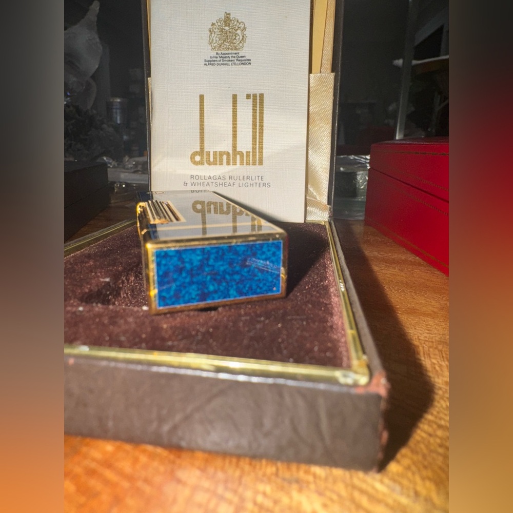 DUNHILL ROLLAGAS GOLD & ENAMEL LIGHTER 100% AUTHENTIC ICONIC 🔥WORKING🔥 MINT EUC - Picture 4 of 10